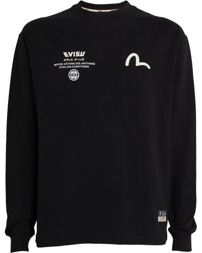 Evisu Daicock Wave Sweatshirt - Black