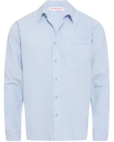 Orlebar Brown Cotton Grasmoor Shirt - Blue