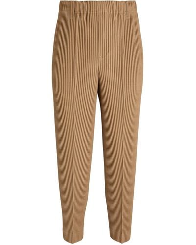 Homme Plissé Issey Miyake Pleated Trousers - Natural