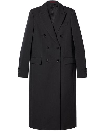 Gucci Wool Double-breasted Coat - Black