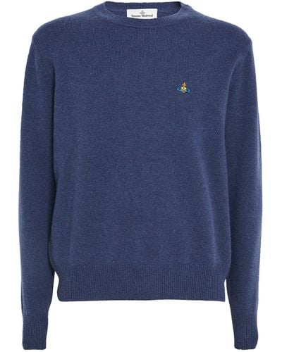 Vivienne Westwood Wool-cashmere Orb Sweater - Blue