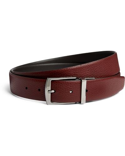 Giorgio Armani Leather Reversible Belt - Brown