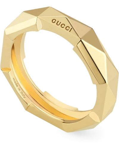 Gucci Yellow Gold Link To Love Ring - Metallic