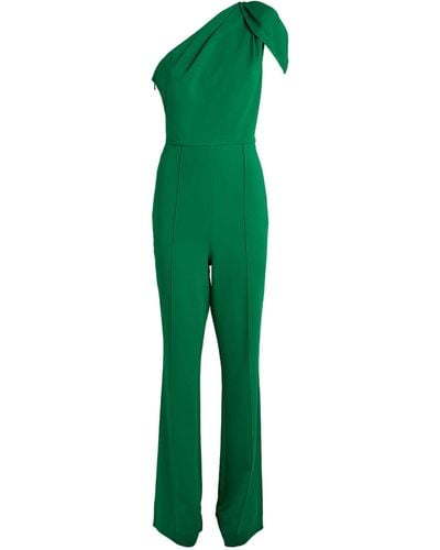 Roland Mouret Asymmetric Cady Jumpsuit - Green