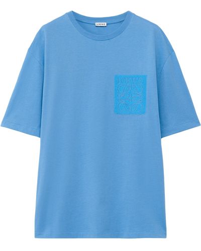 Loewe Glitch Anagram T-shirt - Blue