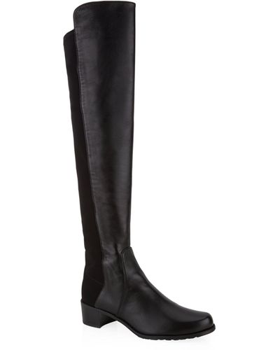 Stuart Weitzman Suede Lowland Over-the-knee Boots - Black