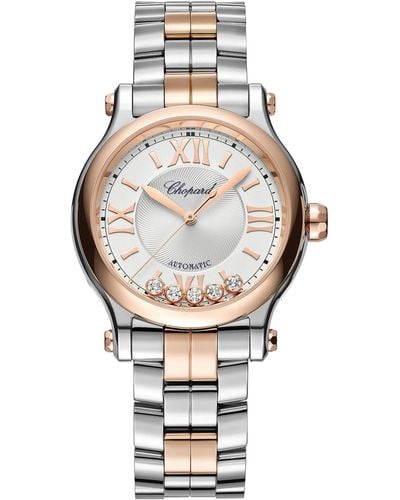 Chopard Rose Gold, Stainless Steel And Diamond Happy Sport Automatic Watch 33mm - Metallic
