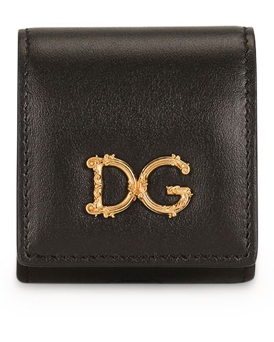 Dolce & Gabbana Leather Airpods Case - Black