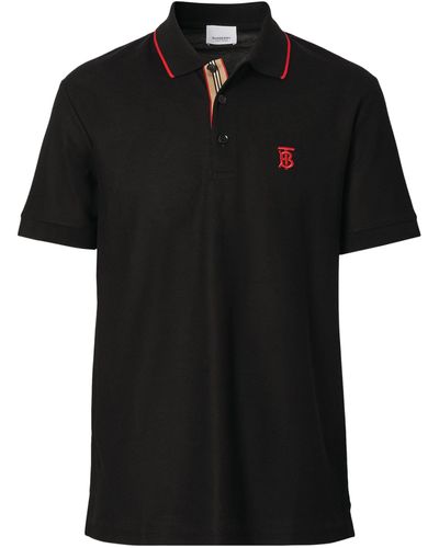 Burberry Monogram Polo Shirt - Black