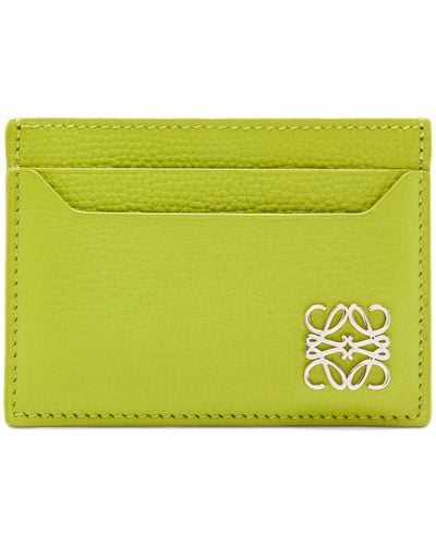Loewe Leather Anagram Card Holder - Yellow