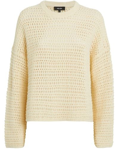 ME+EM Me+em Cotton Open-knit Sweater - Natural