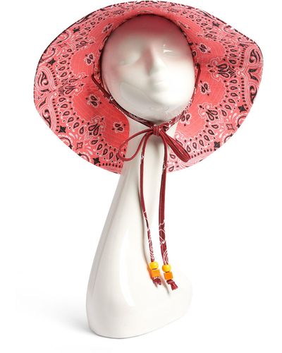 Call it By Your Name Bandana Print Sun Hat - Red