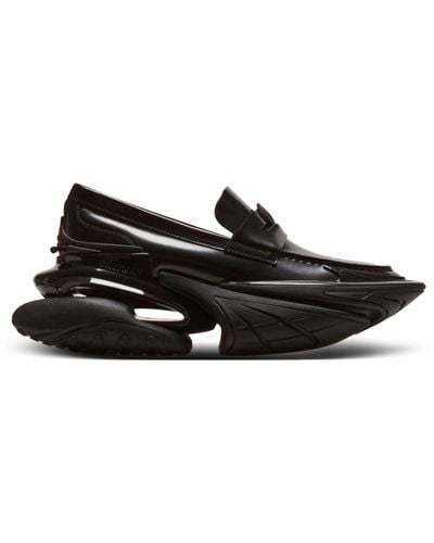 Balmain Leather Slip-on Unicorn Sneakers - Black