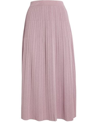 Zimmermann Pleated Midi Skirt - Pink