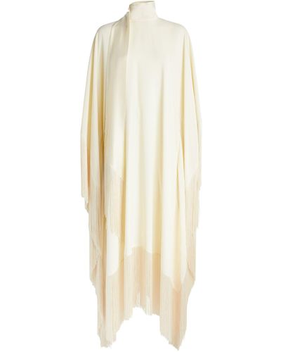 ‎Taller Marmo Fringed Mrs Ross Kaftan Dress - White