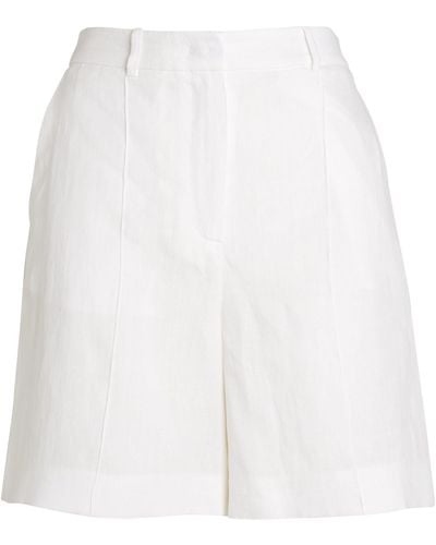 Eleventy Linen Tailored Shorts - White