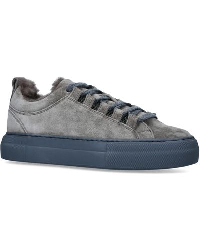 Brunello Cucinelli Leather Sneakers - Blue