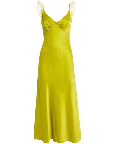 Doen Silk Claire Dress - Yellow
