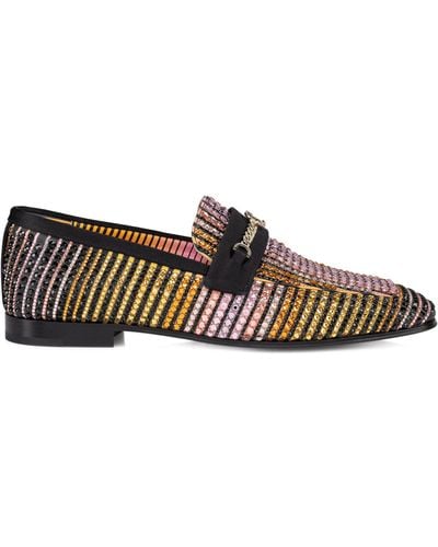 Christian Louboutin Mj Moc Aftersun Embellished Loafers - Multicolour