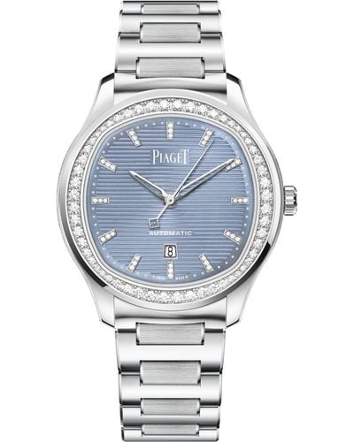 Piaget Stainless Steel And Diamond Polo Date Watch 36mm - Metallic
