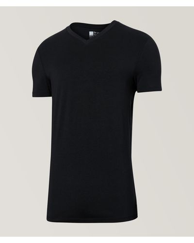 Saxx Underwear Co. Droptemp Stretch-cotton V-neck T-shirt - Black