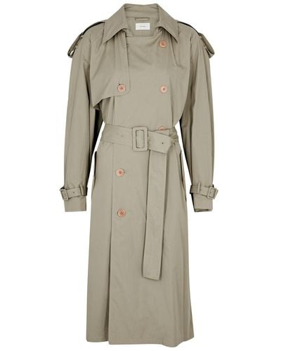 The Row June Double-breasted Cotton Trench Coat - Natural