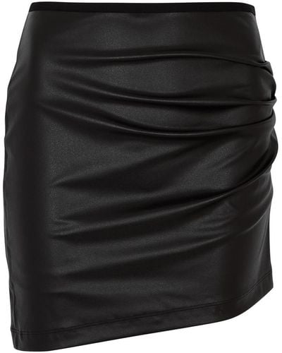 Helmut Lang Faux Leather Mini Skirt - Black