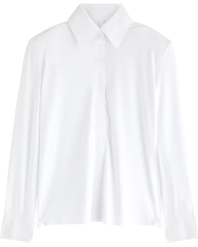 Norma Kamali Stretch-Jersey Shirt - White