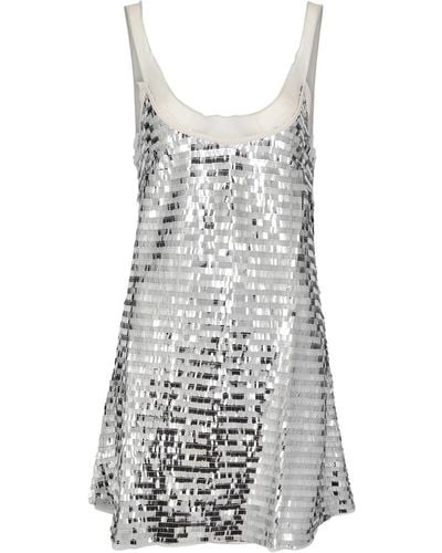 Free People Disco Fever Sequin-embellished Mini Dress - White