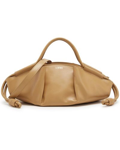Loewe Paseo Small Leather Top Handle Bag - Brown