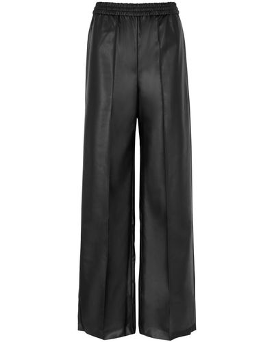 Wolford Wide-leg Faux Leather Trousers - Grey