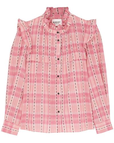 Isabel Marant Isabel Marant Étoile Idety Checked Cotton Shirt - Pink