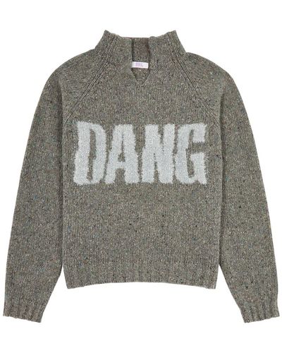 ERL Dangerous Intarsia Wool-blend Sweater - Gray