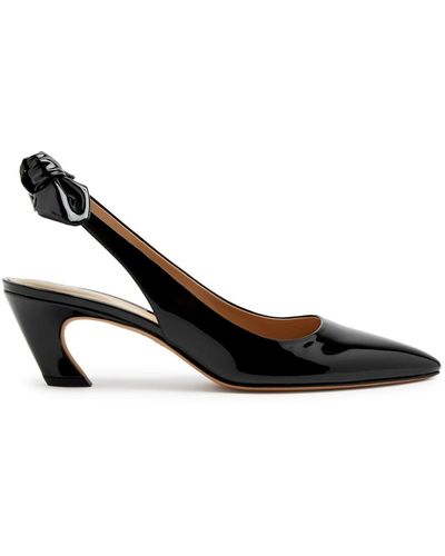 Chloé Oli 65 Patent Leather Slingback Court Shoes - Black