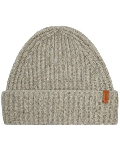 Vince Donegal Ribbed Cashmere Beanie - Gray