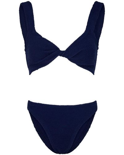 Hunza G Juno Seersucker Bikini - Blue