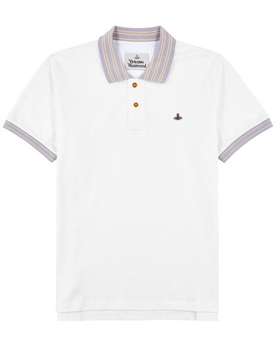 Vivienne Westwood Piqué Cotton Polo Shirt - White