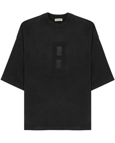 Fear Of God Airbrush 8 Logo Cotton T-Shirt - Black