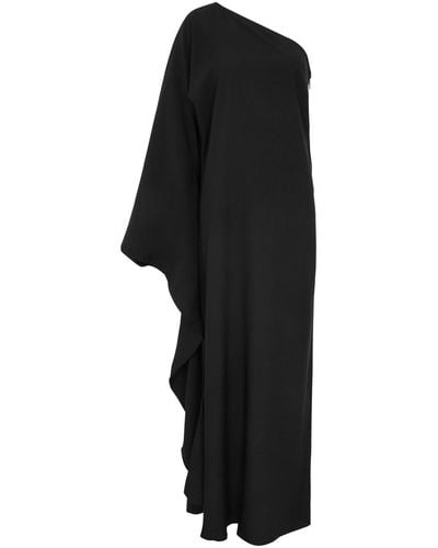 ‎Taller Marmo Balear One-Shoulder Draped Maxi Dress - Black