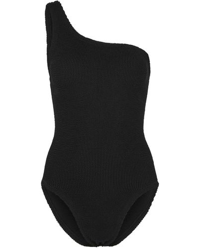 Hunza G Nancy Seersucker Swimsuit - Black