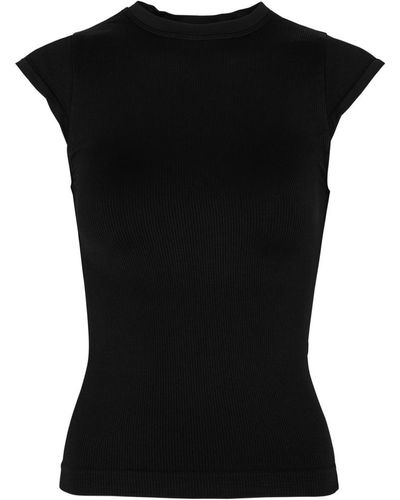 Prism Rouse Ribbed Stretch-jersey Top - Black