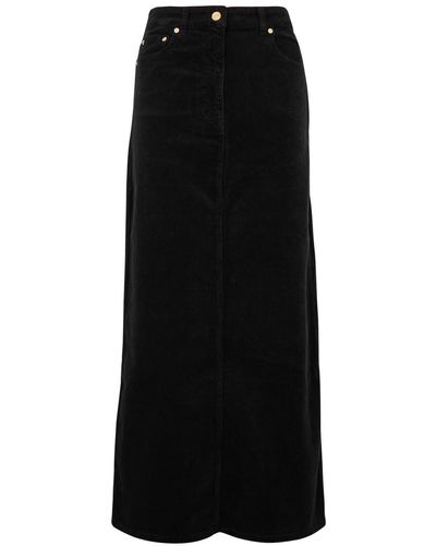 Ganni Corduroy Column Skirt - Black