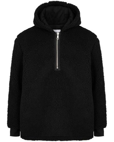 MKI Miyuki-Zoku Half-zip Hooded Fleece Sweatshirt - Black