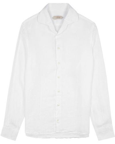 Aurélien Seaside Linen Shirt - White