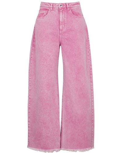 Marques'Almeida Overdyed Wide-leg Jeans - Pink