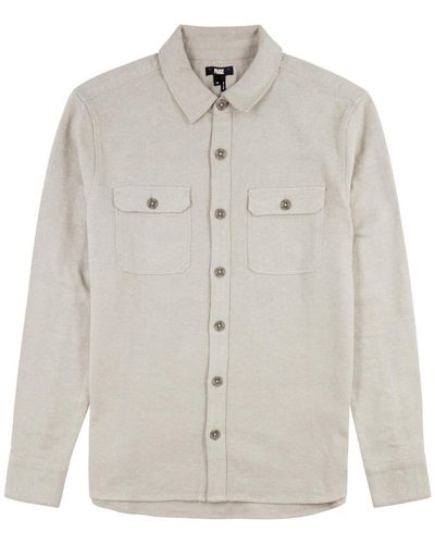 PAIGE Wilbur Cotton Overshirt - White
