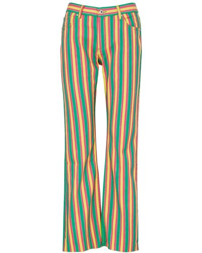 GIMAGUAS Piru Striped Straight-leg Jeans - Green