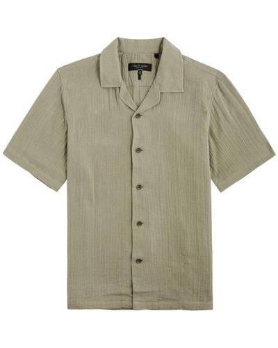 Rag & Bone Avery Resort Cotton Gauze Shirt - Green