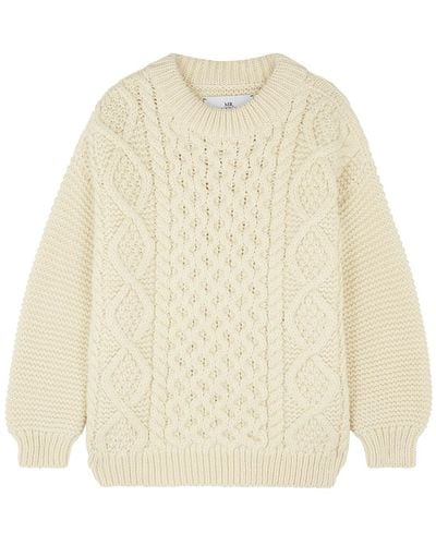 Mr. Mittens Aran-knit Wool Sweater - Natural