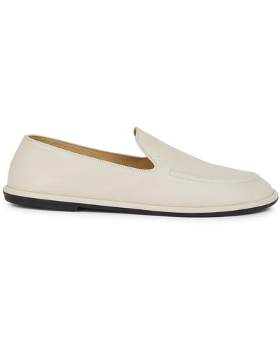 The Row Canal Leather Loafers - White